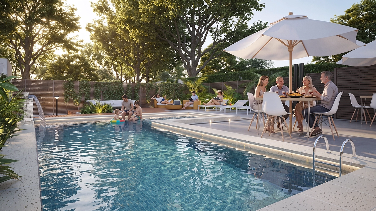 Alvear Building - Architectural Pool & Outdoor Area Visualization