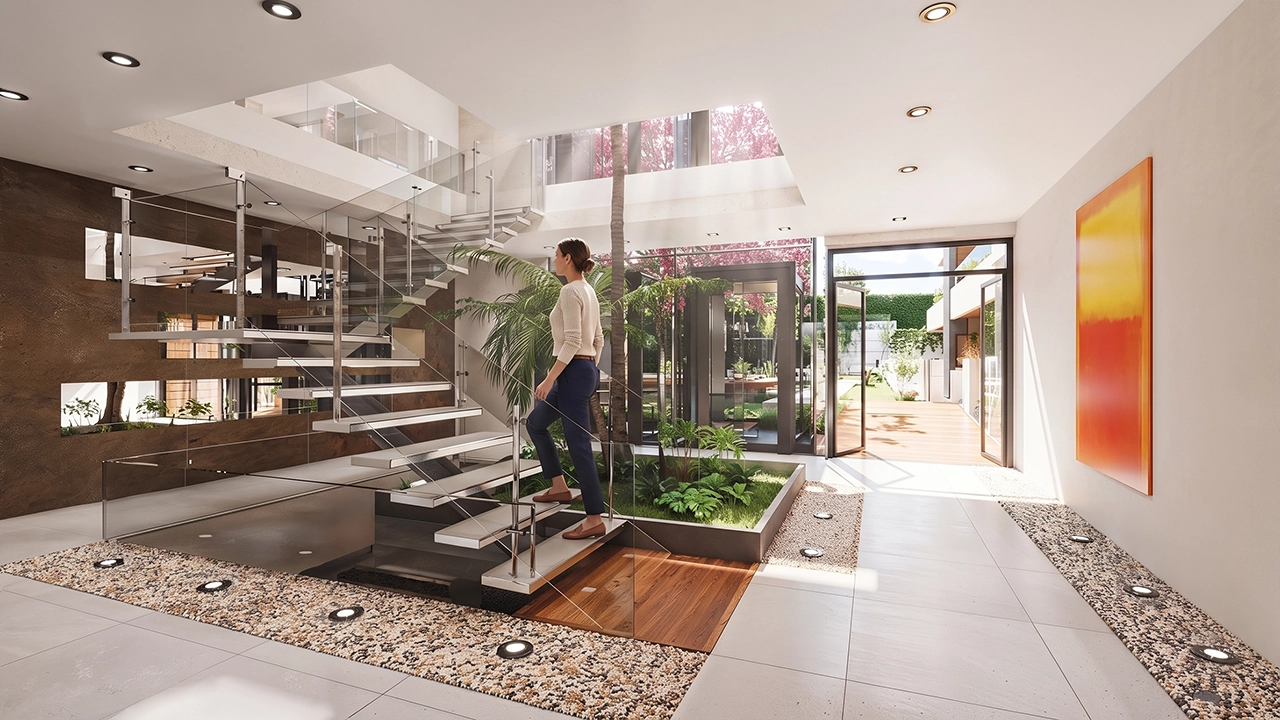 Alvear Building - Luxury Lobby & Hall 3D Rendering