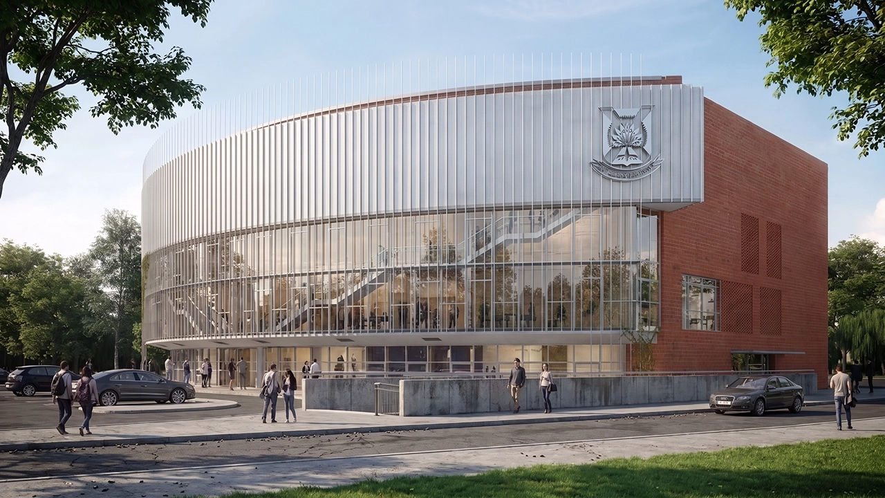 San Andres Auditorium - Educational Facility Exterior Visualization