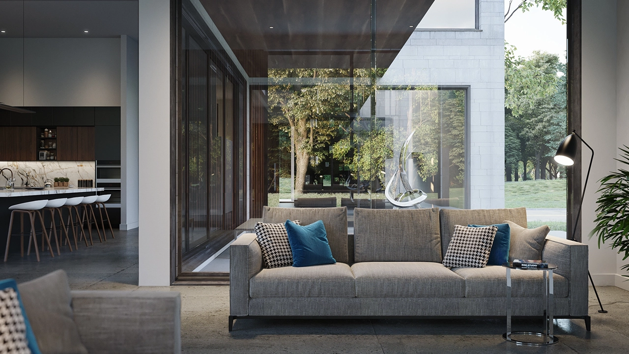 Court Yard Residence - Modern Kitchen and Open Plan Interior