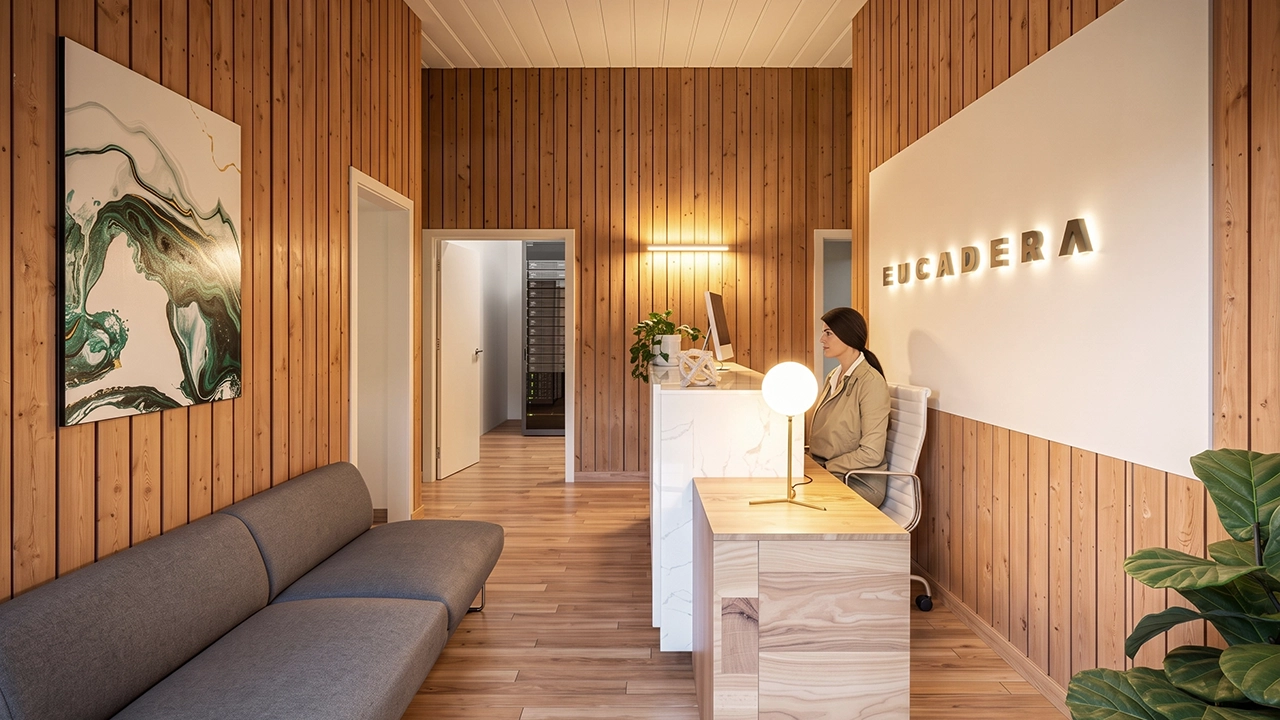 Garabi Casas - Corporate Office Reception and Welcome Hall Visualization