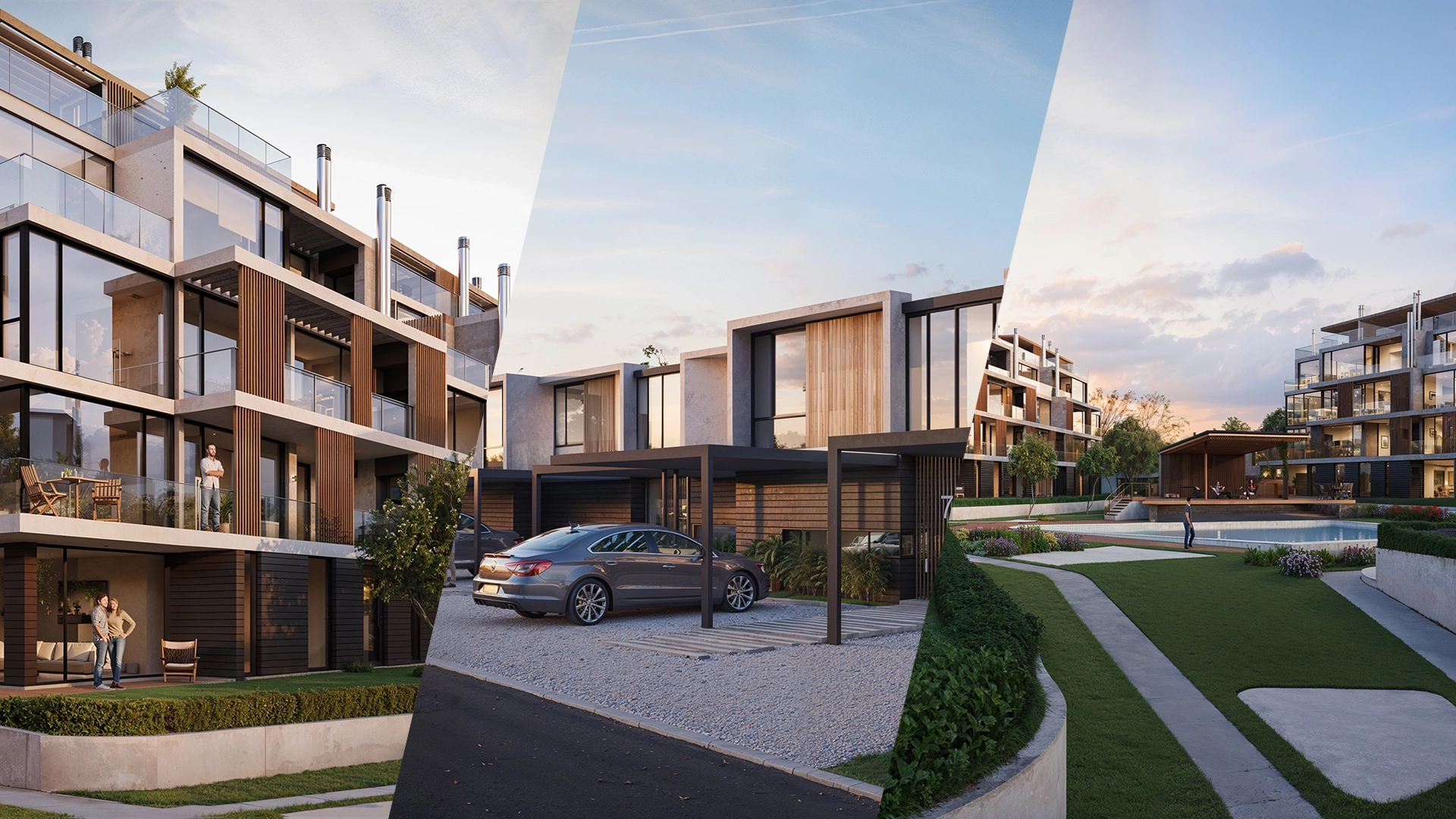 Hanami Park condominium 3D rendering - Nordelta, Buenos Aires, Argentina