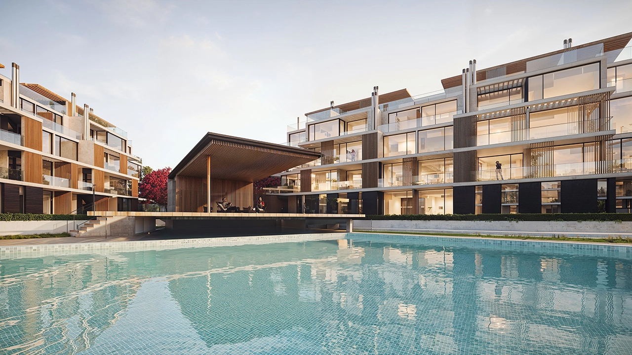 Hanami Park - Luxury Swimming Pool Area 3D Rendering