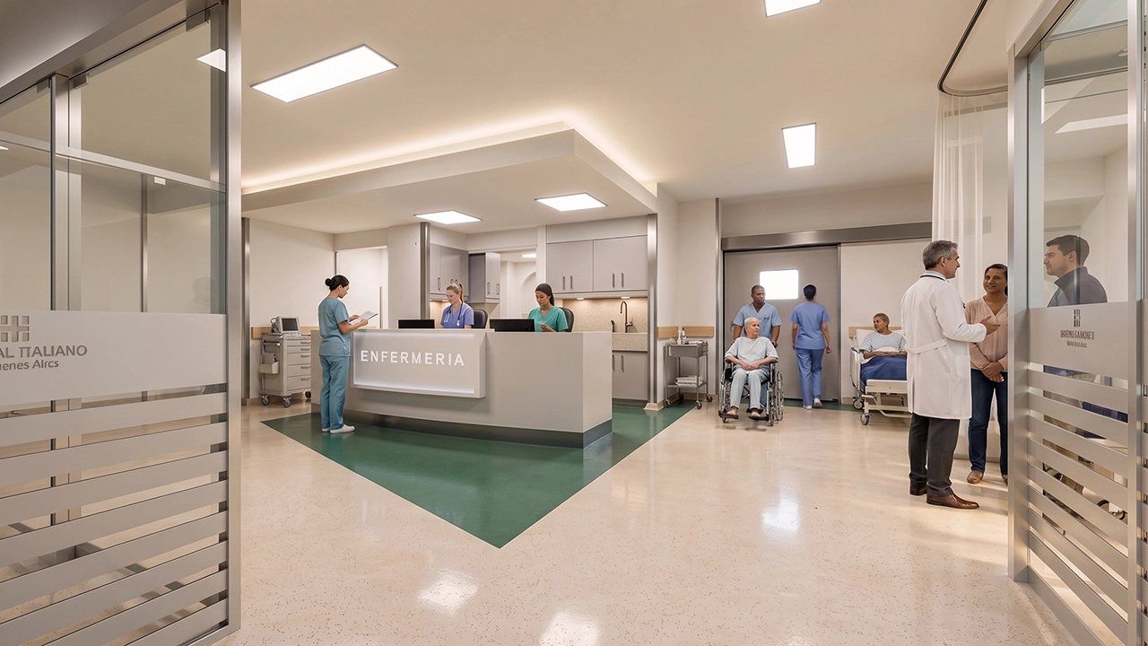 Hospital Italiano - Nursing Station and Healthcare Workflow Visualization