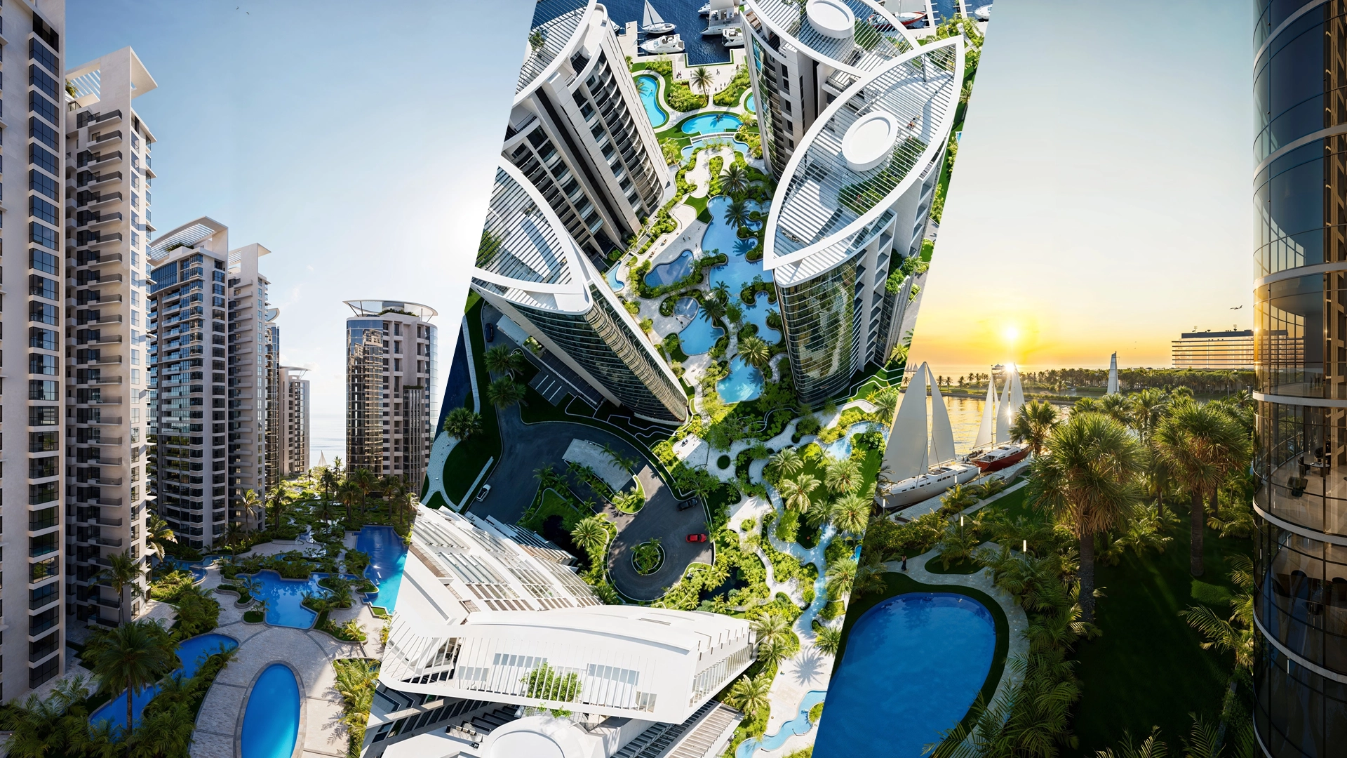 Kenton Residences marina exterior 3D rendering - Ho Chi Minh City, Vietnam