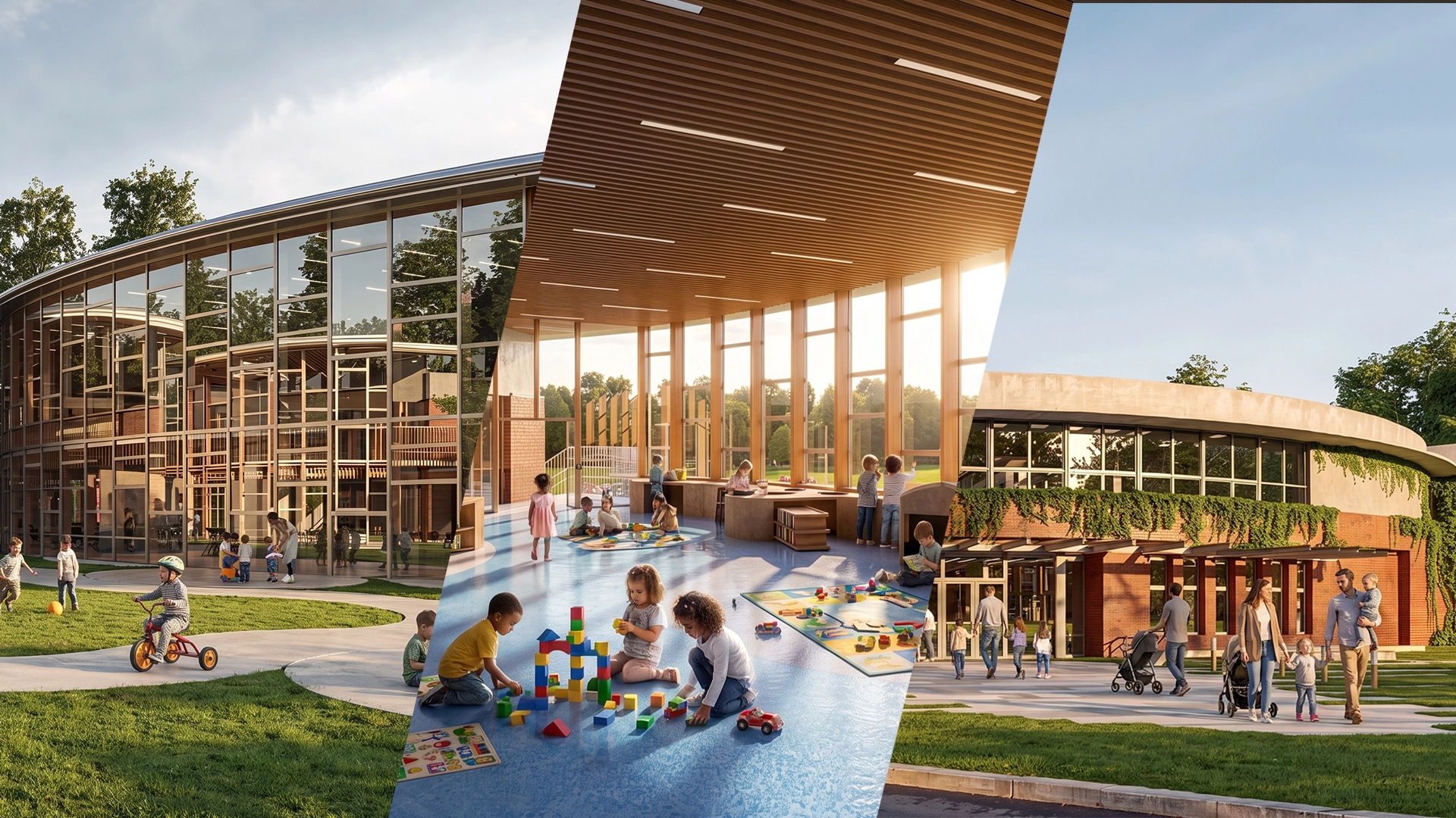 San Andres Kindergarten educational 3D architectural rendering - Buenos Aires, Argentina
