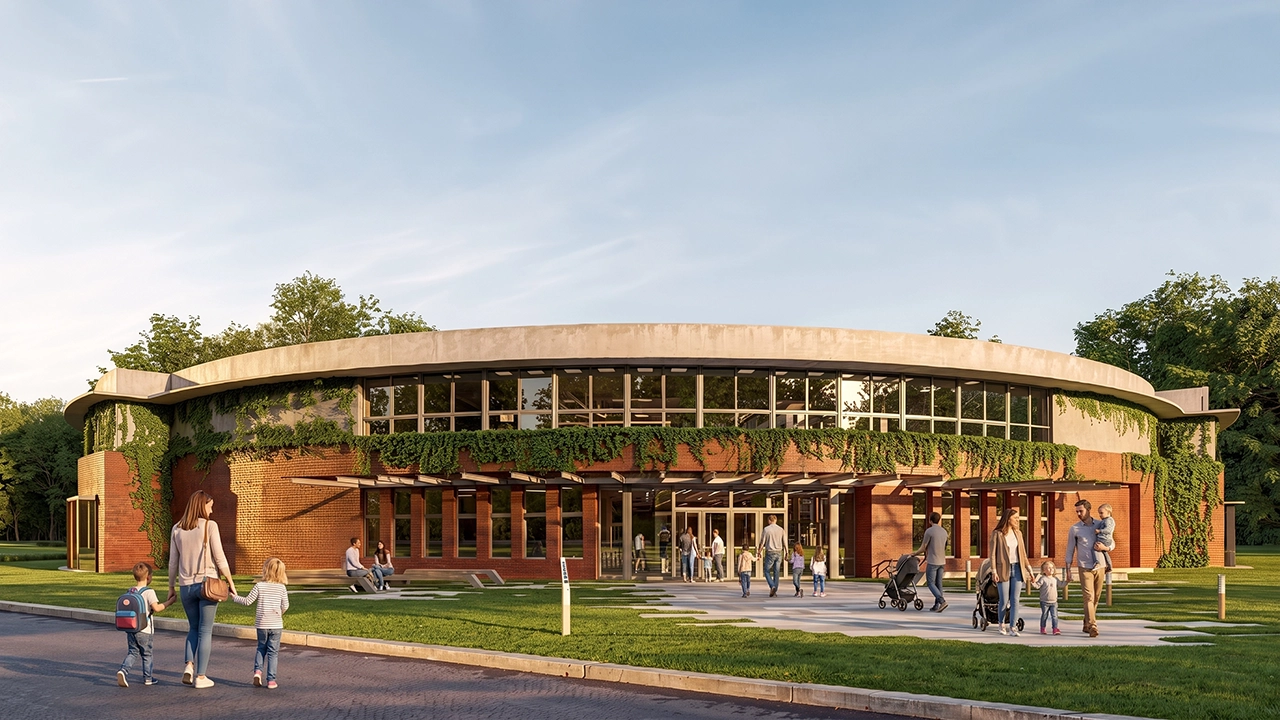 San Andres Kindergarten - Modern School Architecture 3D Rendering