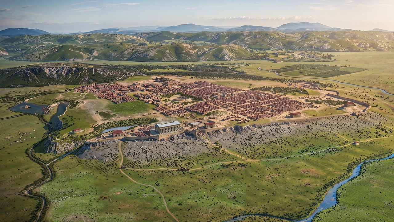 Valley of the Temples Agrigento - Aerial 3D Panoramic Visualization
