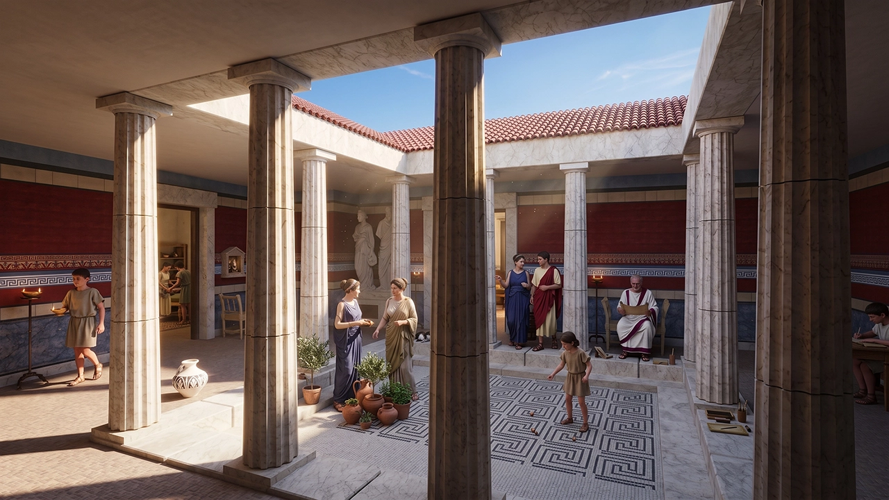 Ancient Delos - Cleopatra's House 3D Interior Visualization