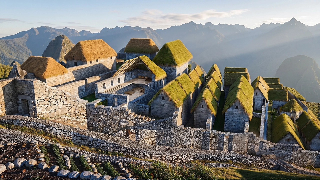 Machu Picchu Aerial View - Panoramic 3D Reconstruction of the Site
