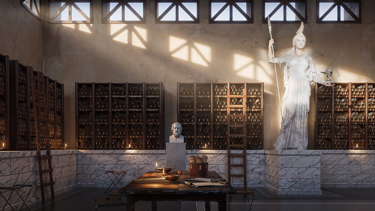 Library of Pergamon 3D - Interior Reconstruction of the Ancient Library
