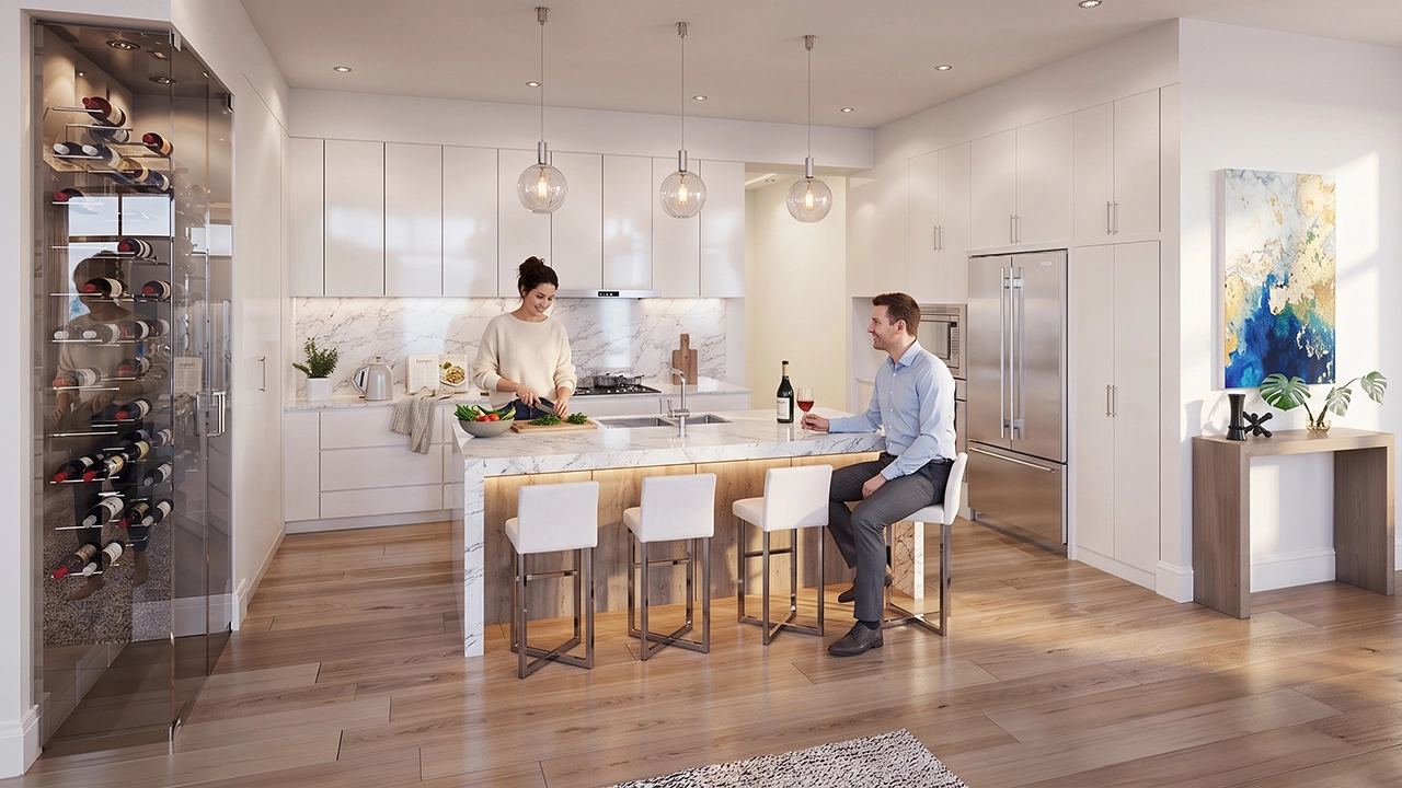 Nautica Marina Residences - Contemporary Kitchen Design 3D Rendering