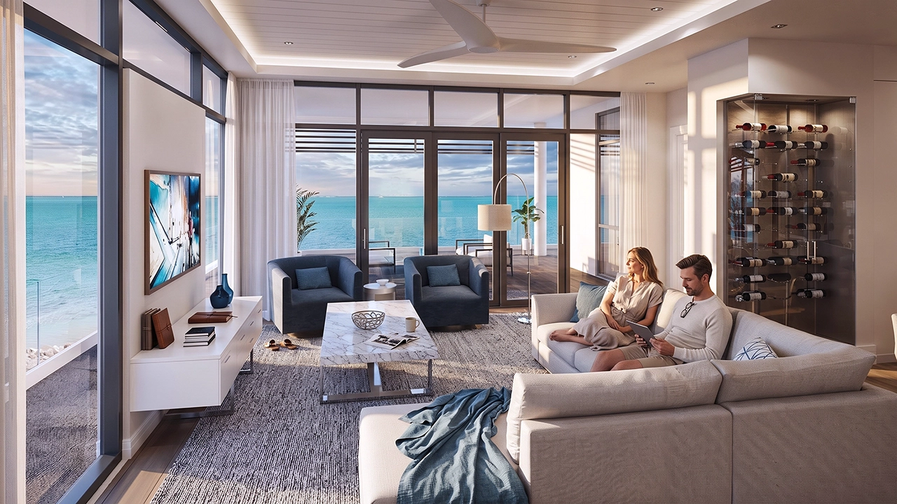 Nautica Marina Residences - Spacious Living Area 3D Interior Design