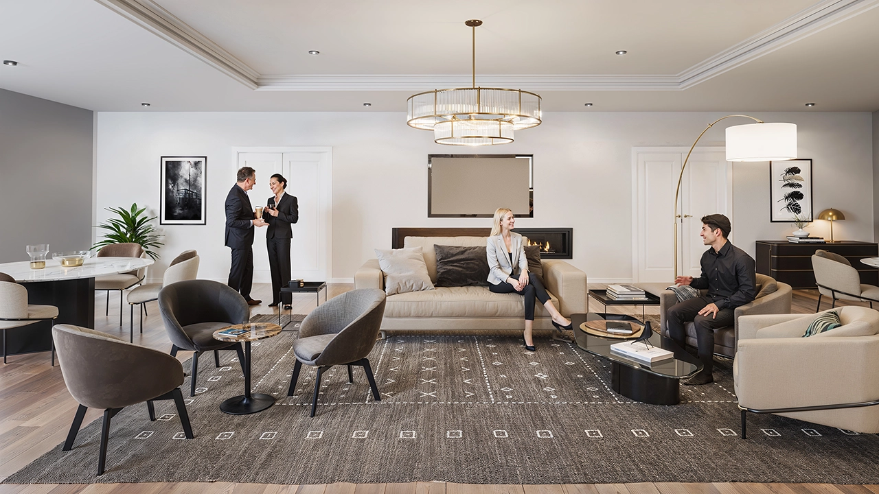 interior community room  residence residencias residential  building edificio dia day candada