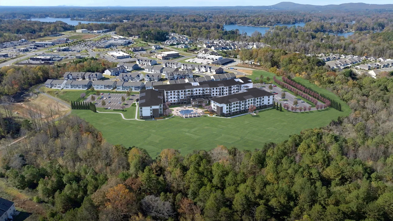 River Rock at Harborside - Aerial 3D Architectural Rendering of Luxury Complex