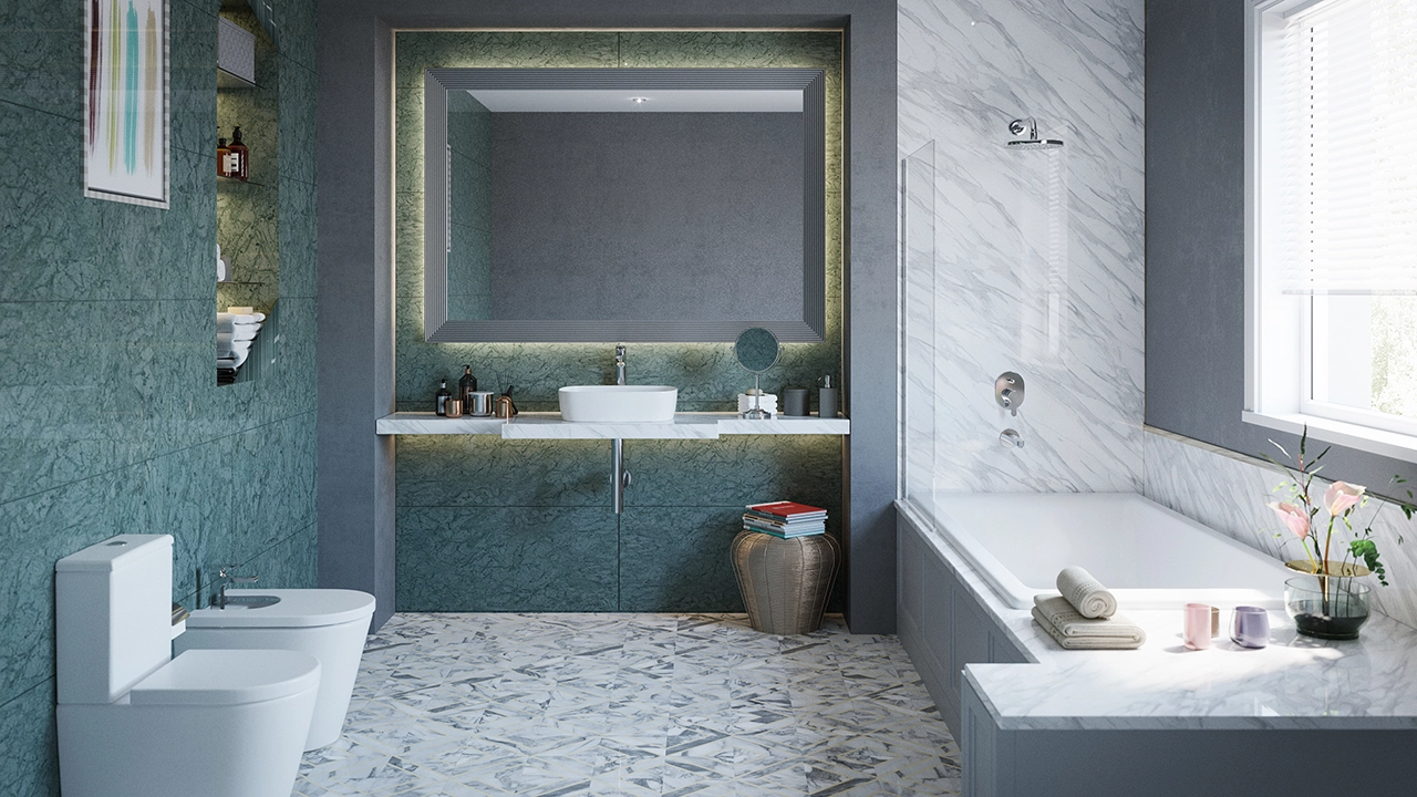 Roca Inspira - Minimalist Bathroom Interior Visualization