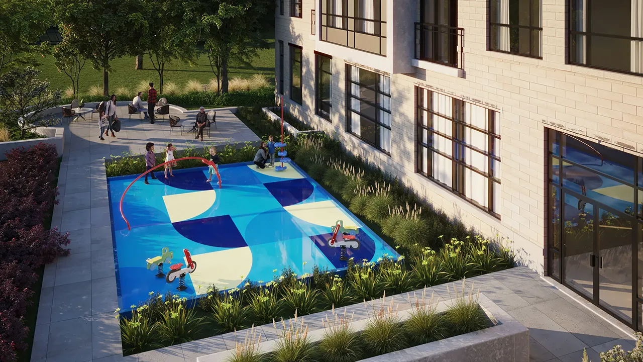 Serville Residences - Residential Patio Area 3D Rendering