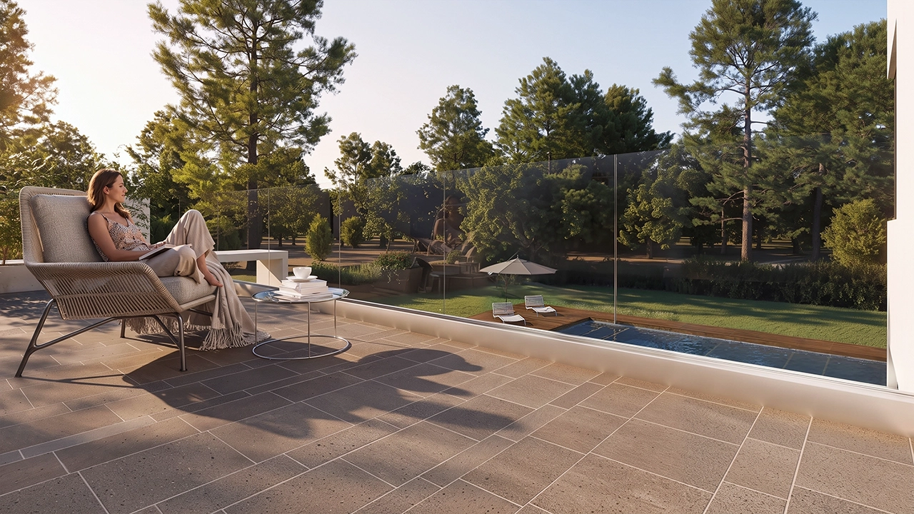 Smart Living 5 - Contemporary Balcony with 3D Architectural Detail