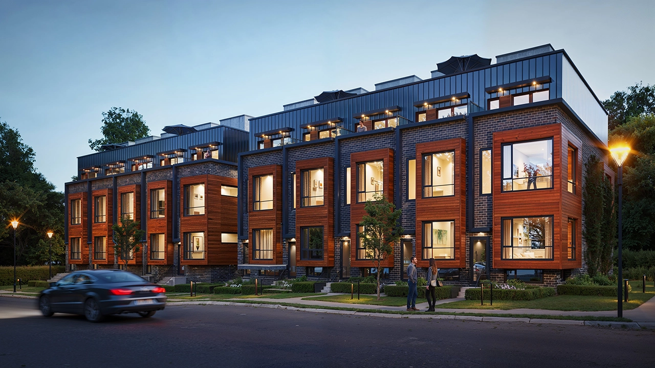 exterior outside  residence residencias residential  building edificio noche night canada