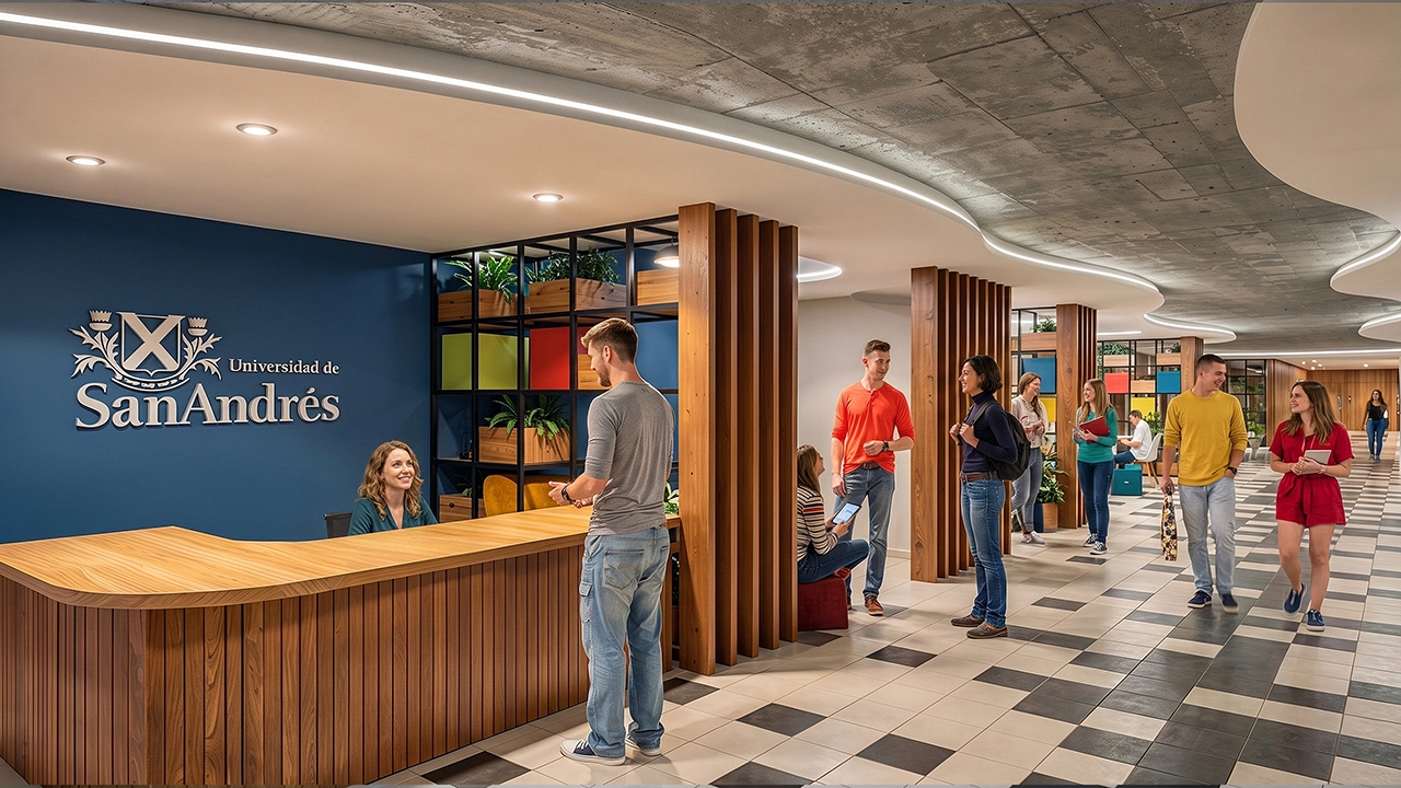 San Andres University - Welcome Reception Desk and Information Area