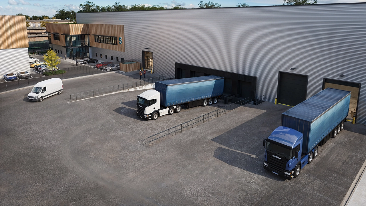 Large Scale Industrial Unit - Exterior Architectural Rendering