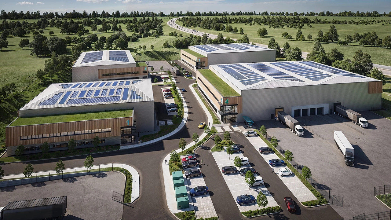 3D Rendering exterior view of Warehouse project