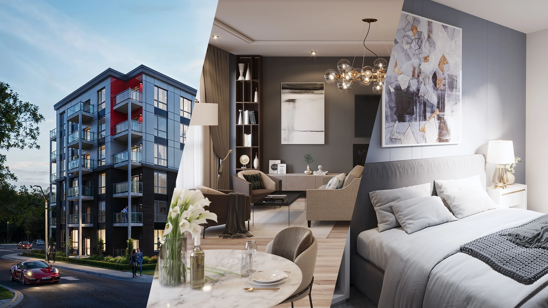 Woodstock luxury condominium 3D rendering - Oakville, Ontario, Canada