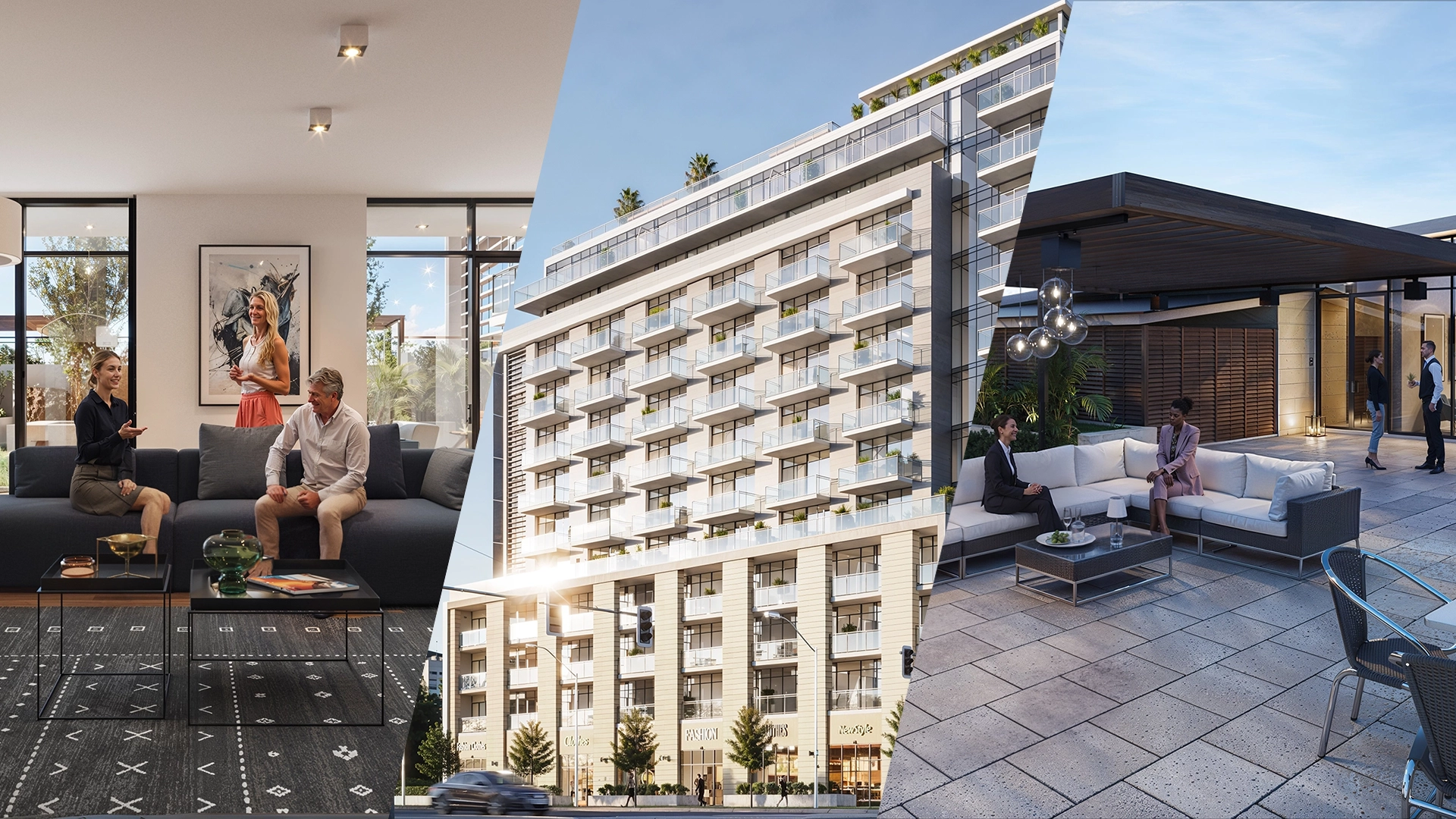 Yorkwoods Condos 13-storey residential building 3D rendering - Toronto, Ontario, Canada